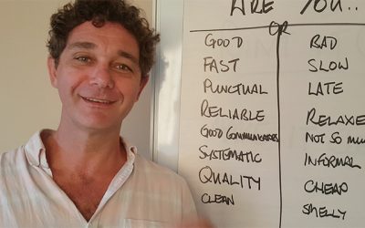 Tell people what kind of trade you are. Know your value proposition.